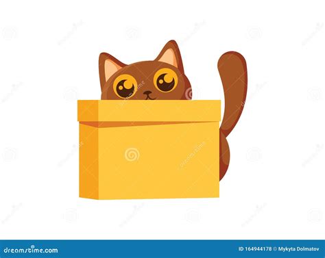 Behind Box Cartoon Cat Stock Illustrations – 46 Behind Box Cartoon Cat ...