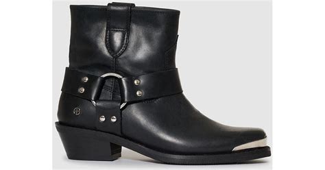 Anine Bing Mid Ryder Boots in Black | Lyst