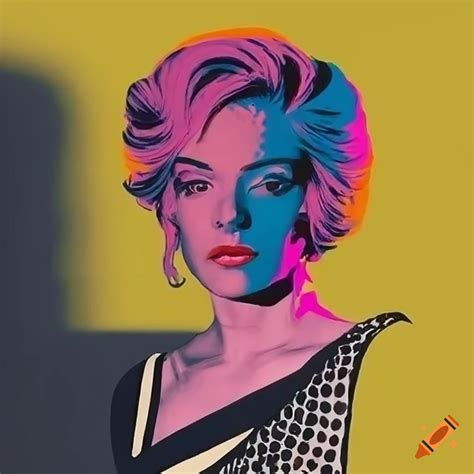 Abstract art inspired by andy warhol and roy lichtenstein