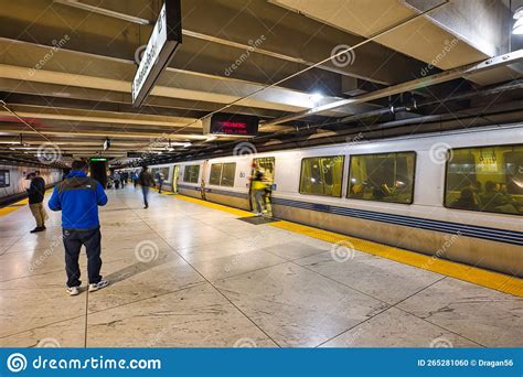 BART Train Inside Underground Embarcadero Bart Station in San Francisco Editorial Image - Image ...