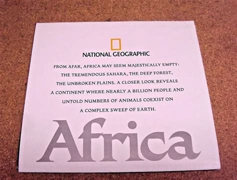 NATIONAL GEOGRAPHIC SEPTEMBER 2005 Map Africa + The Human Footprint $1.35 - PicClick