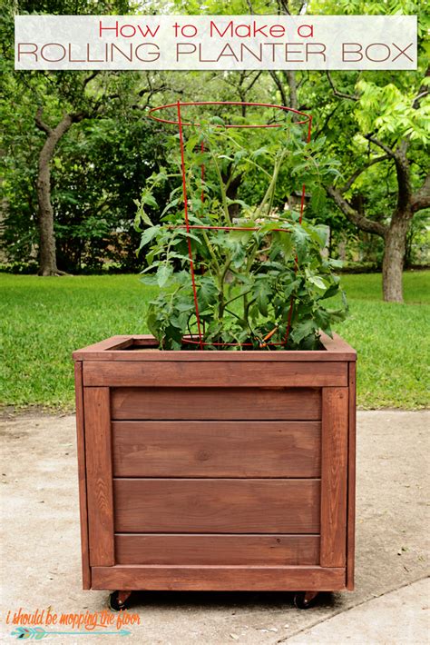 i should be mopping the floor: DIY Planter Box with Wheels