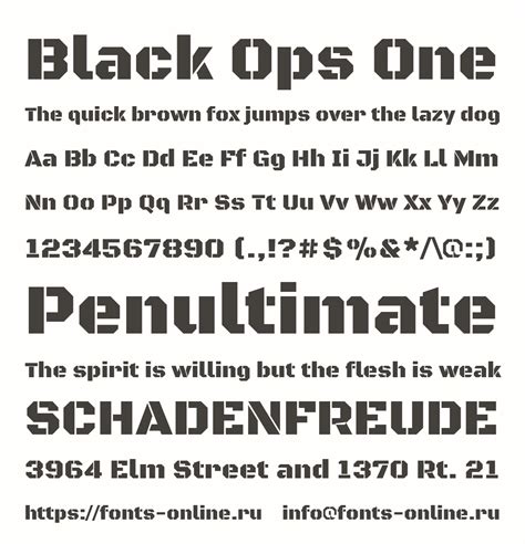 Black Ops One font