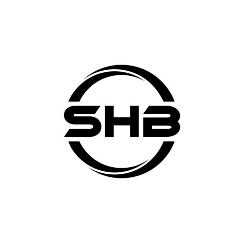 SHB letter logo design in illustration. Vector logo, calligraphy ...