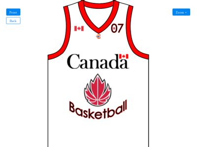 Team Canada Basketball Jersey Redesign (Front) by Kingston T. Lee on ...