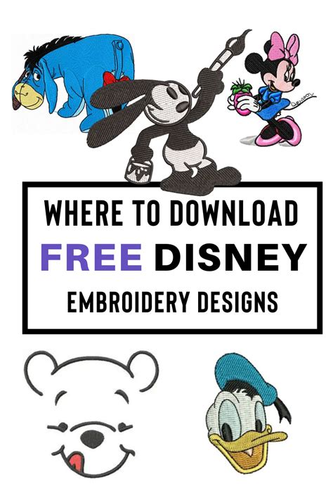 Free disney machine embroidery designs – Artofit