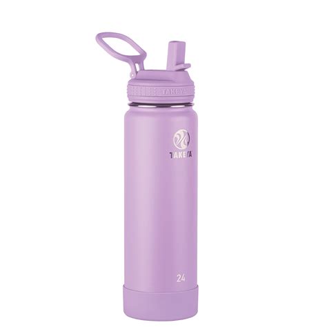 Takeya Actives Stainless Steel Water Bottle w/Straw lid, 24oz Lilac ...