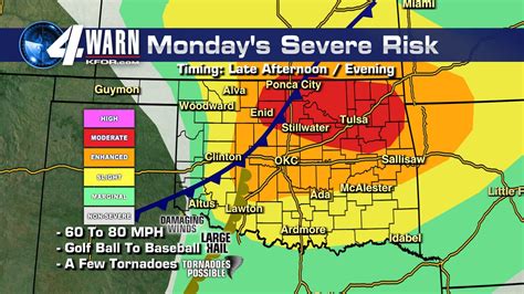 There’s a risk for severe thunderstorms across Oklahoma Monday. All ...