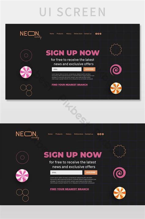 Sign Up Now Landing Page Banner Template UI | PSD Free Download - Pikbest