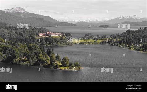 View from Cerro Catedral cable car station, Bariloche, Argentina Stock ...