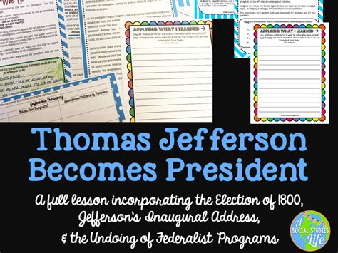 Thomas Jefferson Becomes President: Election of 1800 | Teaching Resources