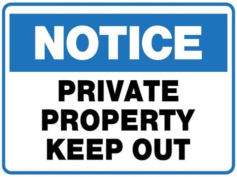 (4 X SIGNS) PRIVATE PROPERTY KEEP OUT - METAL / ALUMINIUM SIGN - 300 X ...