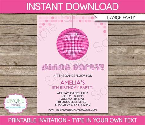 98 Online Dance Party Invitation Template PSD File with Dance Party Invitation Template - Cards ...