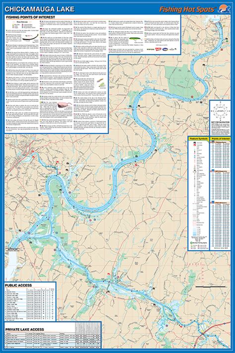 Chickamauga Fishing Map, Lake