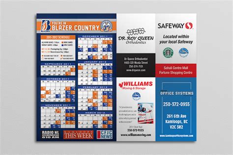 Kamloops Blazers 2011-2012 Season Tickets & Schedule on Behance