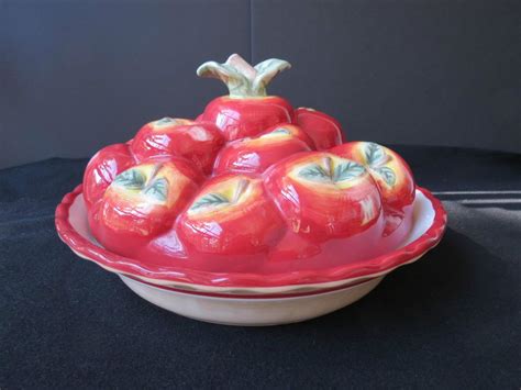 LARGE, GORGEOUS, EXCELLENT, Pfaltzgraff Delicious Apple Pie Plate With Lid | Pie plate ...