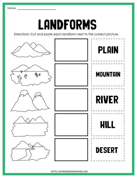 Landforms Activity Set | Landforms activities, Transportation preschool activities, Writing ...