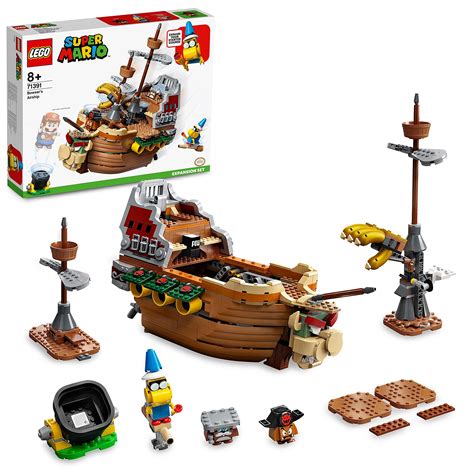 Buy LEGO 71391 Super Mario Bowser's Airship Expansion Set, Collectible ...