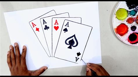 Playing Cards Drawing : Playing Card Drawing At Getdrawings | Bodaswasuas