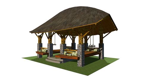 Bamboo Palapa - 3D model by arq_gcgt [9043ca8] - Sketchfab