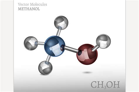 Methanol Molecule Bonding | Custom-Designed Illustrations ~ Creative Market