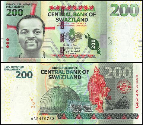 Banknote World Educational > Swaziland > Swaziland 200 Emalangeni ...