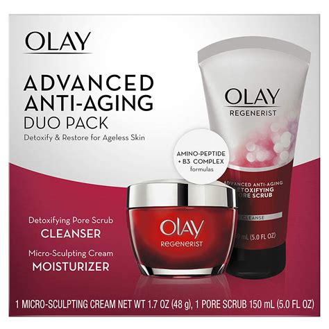 Olay Regenerist Advanced Anti-Aging Pore Scrub Cleanser (5.0 Oz) and ...