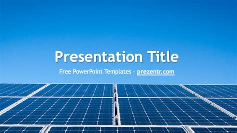 Free Solar Energy PowerPoint Template - Prezentr PPT Templates