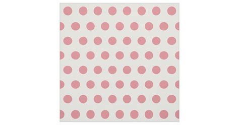 Pink and White Polka Dot Craft Fabric | Zazzle