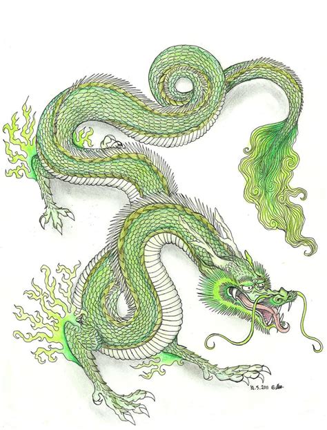 Green Chinese Dragon by Hironi on DeviantArt