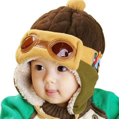 Baby Cap Winter Hat for Kids Boys Girls Children with Ear Flap Cute Pilot Style Very Warm Big ...