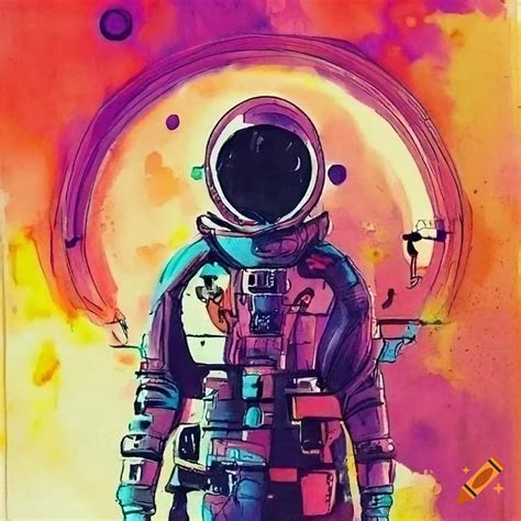Dystopian cyberpunk artwork of humanoid wolves in spacesuits