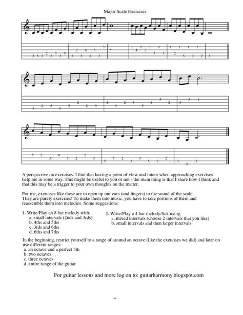 Guitar Harmony: Major Scale Exercises