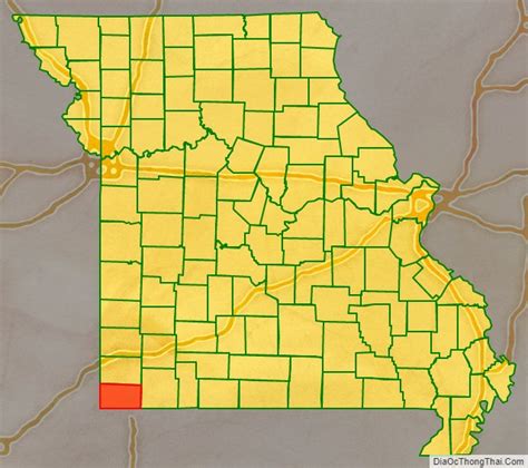 Map of McDonald County, Missouri - Địa Ốc Thông Thái