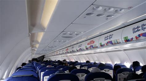 Super Air Jet Plane Interior Cabin,Yogyakarta - Indonesia 27 Desember 2023 Editorial Photography ...