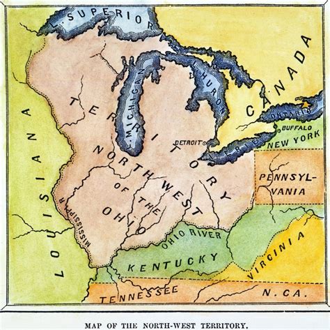 Northwest Territory, 1787. /Nmap Of The Northwest Territory As It ...