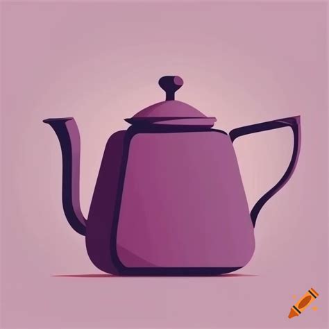 Minimalist vector illustration of a kettle on Craiyon