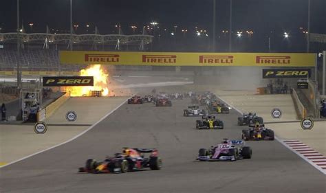 Romain Grosjean crash: Horrific scenes at Bahrain Grand Prix as Haas ...