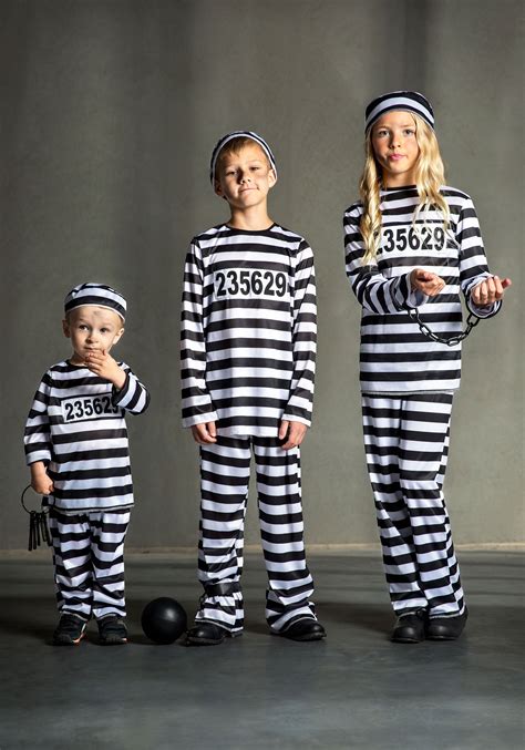 Striped Prisoner Costume for Toddlers | Jailbird Costume for Kids - $19.99