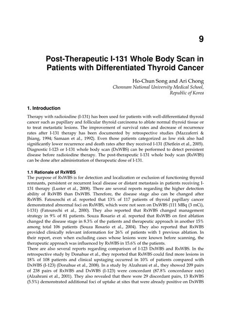 (PDF) Post-Therapeutic I-131 Whole Body Scan in Patients with ...