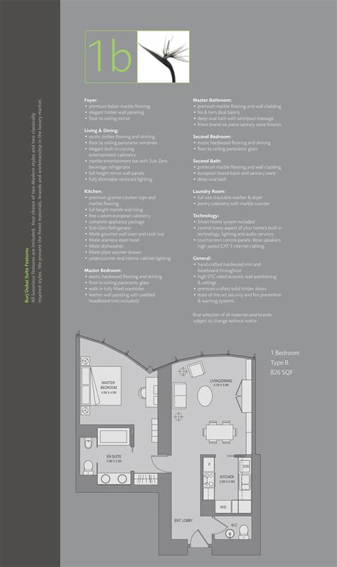 Burj Khalifa Studio Floor Plan | Review Home Co