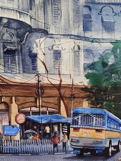 Kolkata Cityscape | Watercolor Painting | By Anupam Pathak | Exotic ...