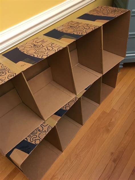 DIY Shelving from (gasp!) Cardboard Boxes?! | Diy cardboard furniture, Cardboard box diy ...