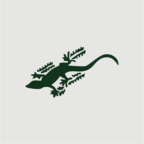 gecko on the wall with green color. gecko sticker decal 11870673 Vector ...