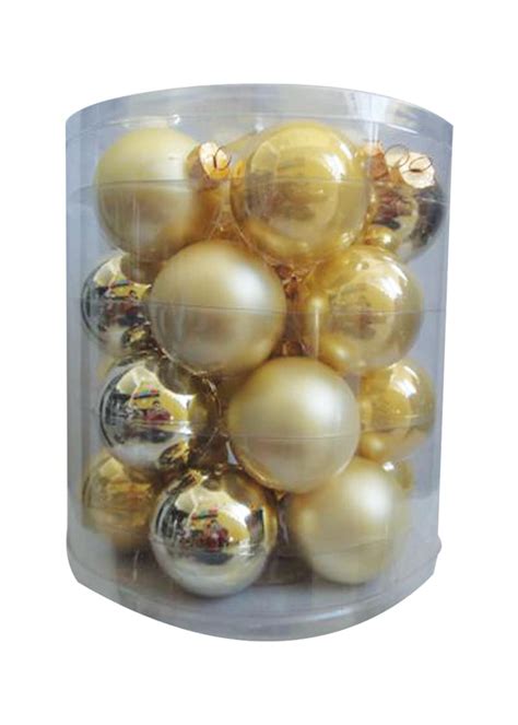 Glass Bauble Mix 6cm | Gold - The CPS Warehouse