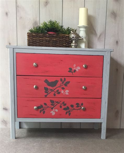 Home Decor Repurposed three drawer dresser Rhubarb and Silver Lining Chalk Paint | Diy furniture ...