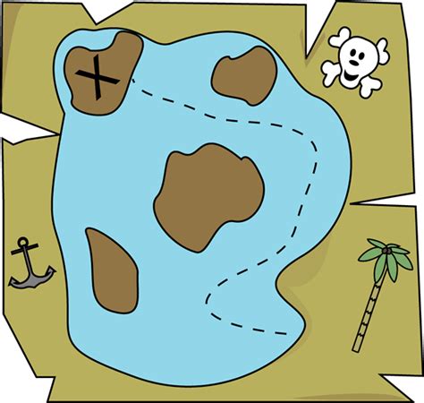 Pirate Treasure Map Clip Art - Pirate Treasure Map Image | Desenhos ...