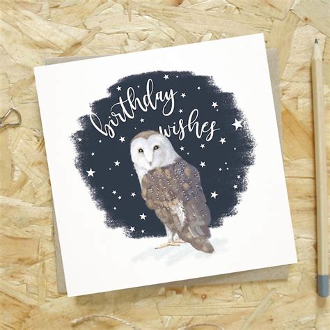 Owl Birthday Card - Etsy