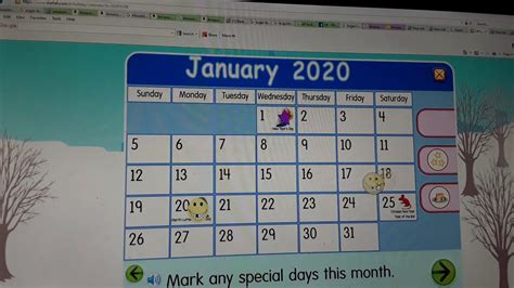 Starfall Make A Calendar January 2020 - YouTube