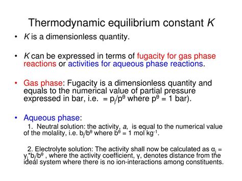 PPT - Thermodynamic equilibrium constant K PowerPoint Presentation, free download - ID:1793338